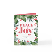 Christmas Cards Watercolor Botanical Greenery