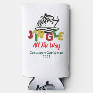 Christmas Caribbean Cruise ''Jungle'' Personalise Seltzer Can Cooler