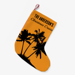 Christmas Caribbean Cruise Palm Trees Small Christmas Stocking