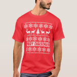 Christmas Caribou T-Shirt<br><div class="desc">Christmas caribou sweater style design.</div>