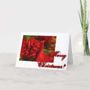 Christmas Carnations Holiday Card
