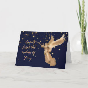 Christmas Carol Angel's From Realms of Glory Holiday Card