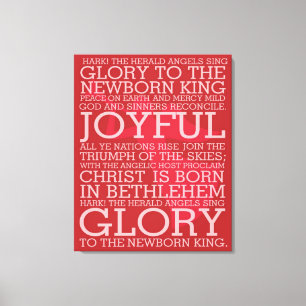 Christmas Carol Canvas Hark the Herald Print