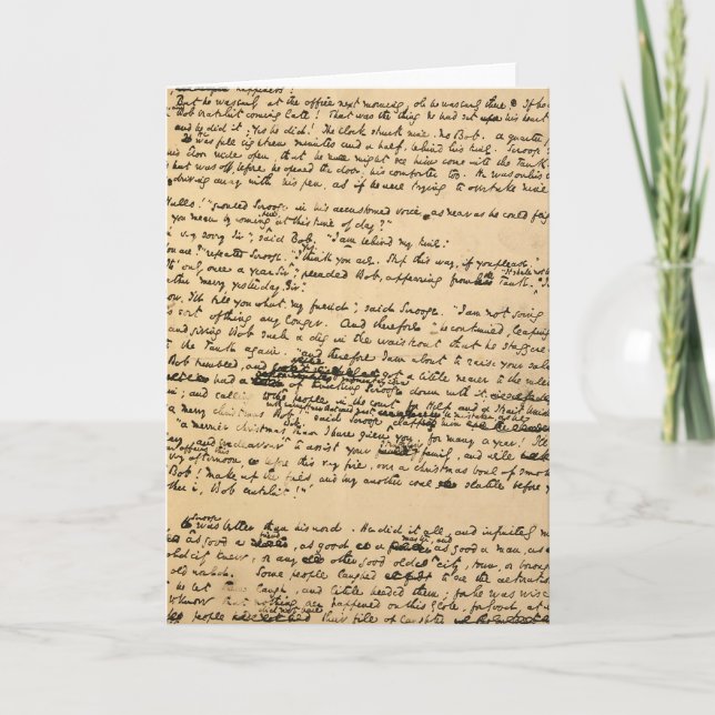 Christmas Carol Original Manuscript Holiday Card (Front)