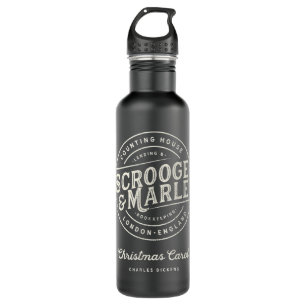Christmas Carol, Scrooge ' Marley, Holiday Design, 710 Ml Water Bottle