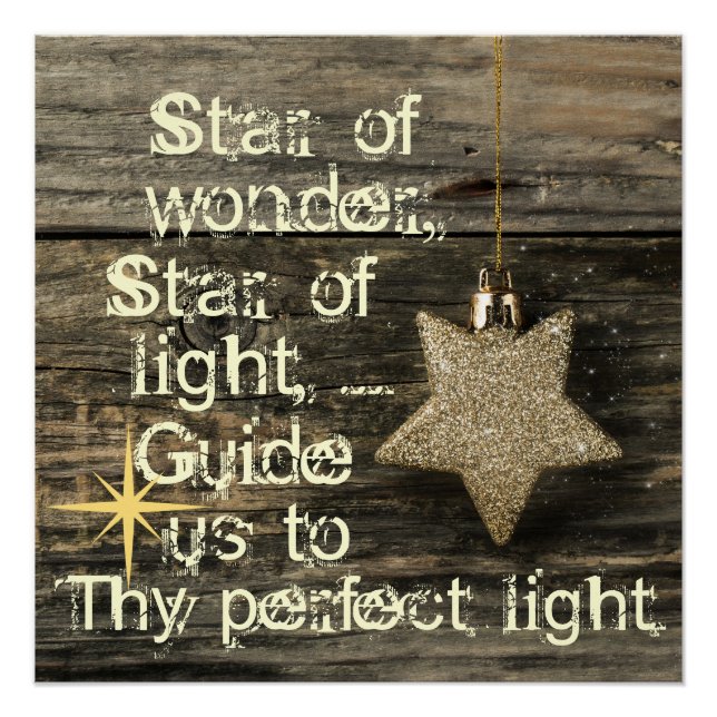 Christmas Carol Star of Wonder Poster (Front)