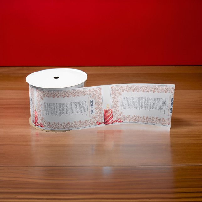 "Christmas Carol " Story Candles Pink |  Satin Ribbon (Creator Uploaded)