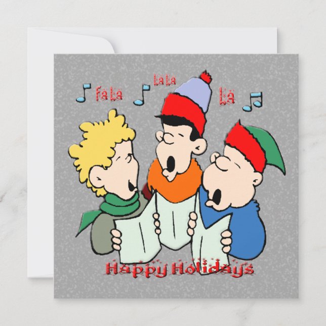 Christmas Carolers Christmas Invitation (Front)