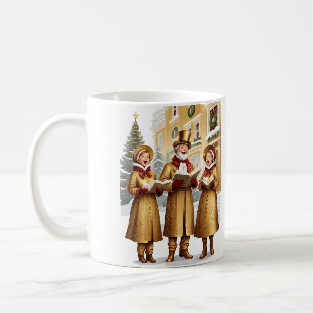 Christmas Carolers Coffee Mug (Left)