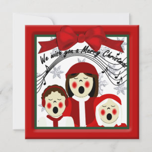 Christmas Carolers Greeting Holiday Card