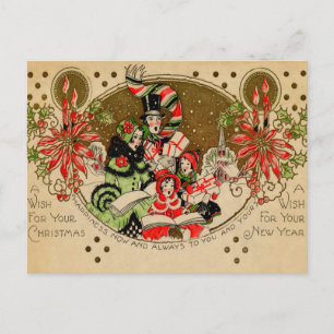 Christmas Carolers Holiday Postcard