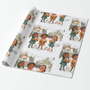 Christmas Carolers  Wrapping Paper
