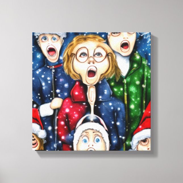 Christmas Caroling Canvas Print (Front)