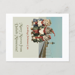 Christmas Caroling Cats Duluth Minnesota  Postcard