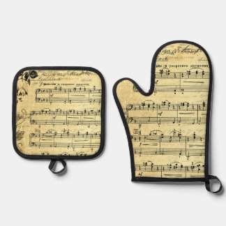 Christmas Caroling  Oven Mitt & Pot Holder Set