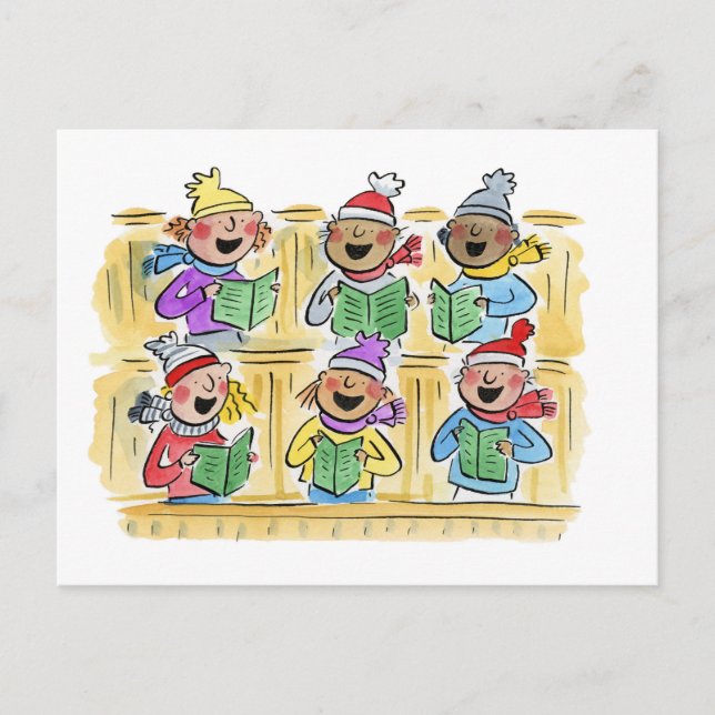 Christmas Carollers Postcard (Front)