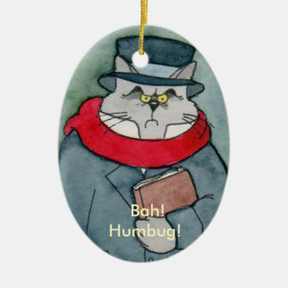 Christmas Carol's EbeMeowzer Scrooge Ceramic Tree Decoration
