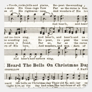 Christmas Carols: Joy to the World Square Sticker
