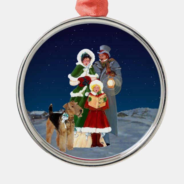 Christmas Carols Metal Tree Decoration (Front)