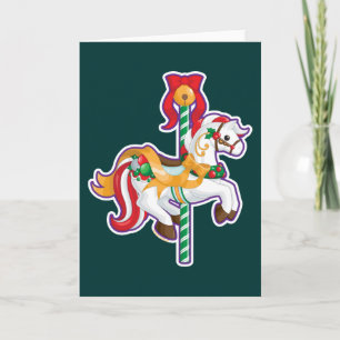 Christmas Carousel Holiday Card