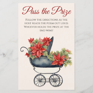 Christmas Carriage Baby Shower Pass the Prize Game