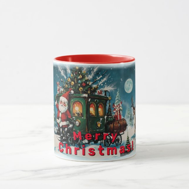 Christmas Carriage - Santa's Delivery Wagon Mug (Center)
