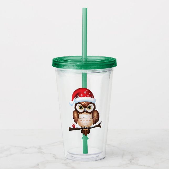 Christmas cart acrylic tumbler (Front)