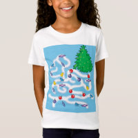 Christmas cartoon cute labyrinth Christmas tree