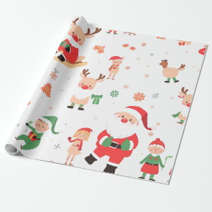 Christmas Cartoon Decorative Wrapping Paper