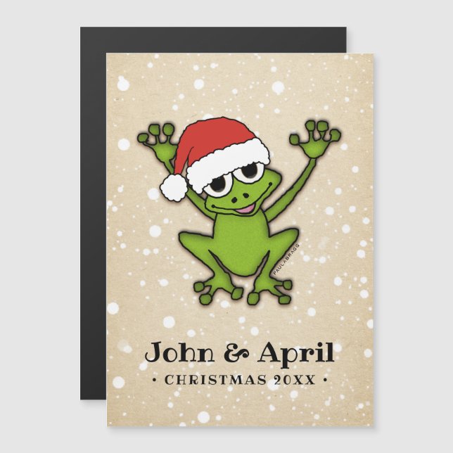 Christmas Cartoon Frog Magnet (Front/Back)