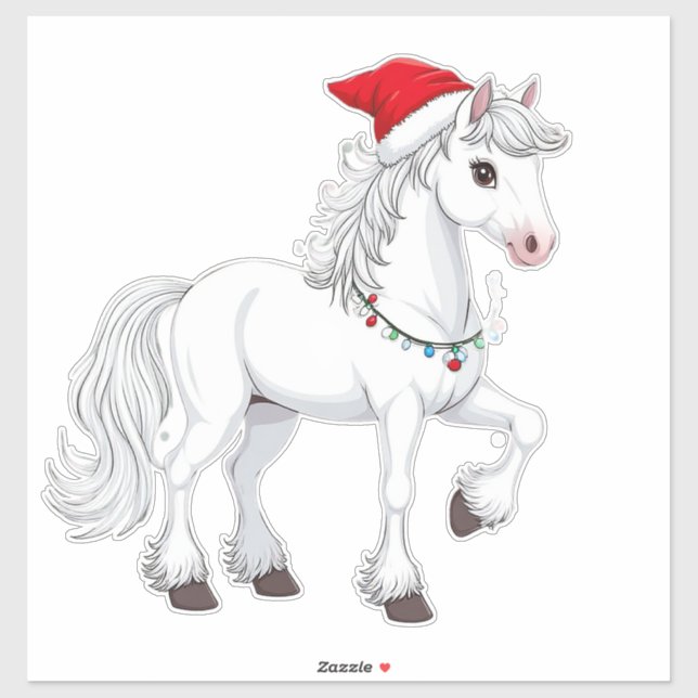 Christmas Cartoon Horse (Sheet)