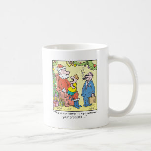 Christmas Cartoon Santa's Promises Coffee Mug