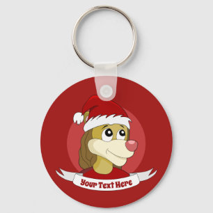 Christmas cartoon with a cute lion keychain