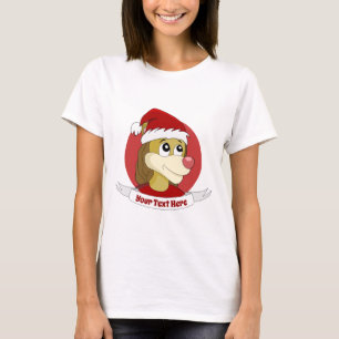 Christmas cartoon with a cute lion T-Shirt