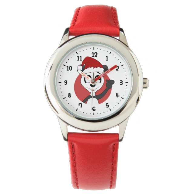 Christmas cartoon with cute panda bear watch (Front)