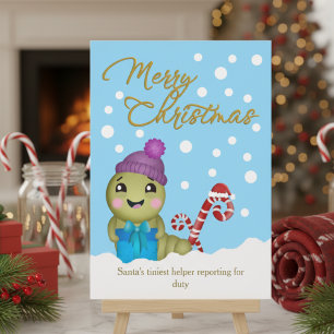 Christmas Cartoon Worm Customizable Message Holiday Card