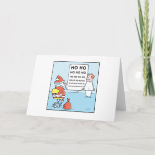 Christmas Cartoons Santa's Eye Test Holiday Card