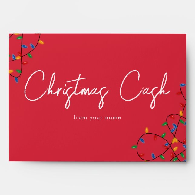 Christmas Cash Money Gift Certificate Voucher Envelope (Front)