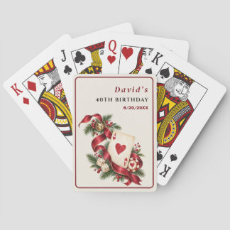 Christmas Casino Night 40th Birthday Playing Cards