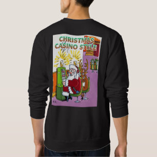 Christmas Casino Style black sweatshirt back