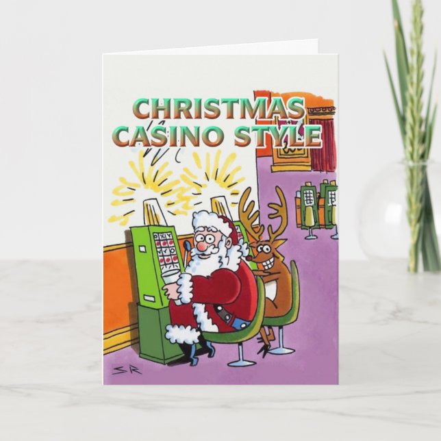 Christmas Casino Style greeting card (Front)