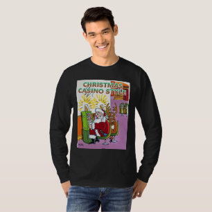 Christmas Casino Style long sleeve black shirt