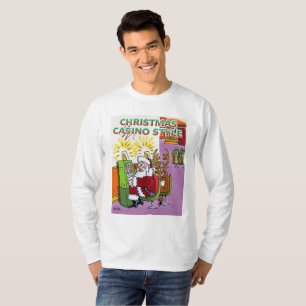 Christmas Casino Style white long sleeve shirt