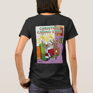 Christmas Casino Style women black T-shirt back