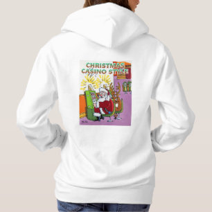 Christmas Casino Style women white hoodie back