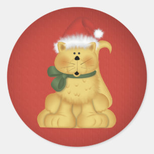 Christmas Cat 1 - Holiday Stickers