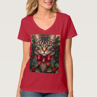 Christmas Cat 2024 Adult-size T-Shirt