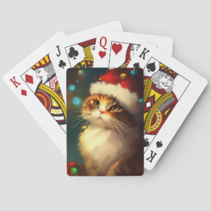Christmas Cat (3) Playing Cards