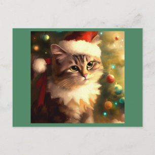 Christmas Cat 4 Holiday Postcard