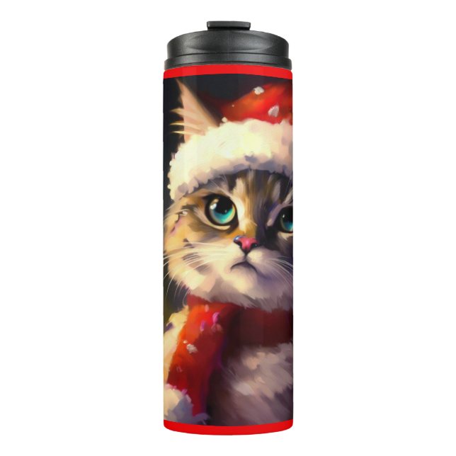 Christmas Cat 5 Thermal Tumbler (Front)